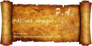 Pável Aranka névjegykártya