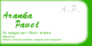 aranka pavel business card